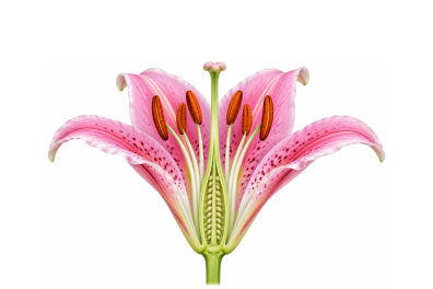 Lys - fleur épanouie en coupe
